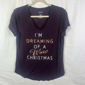 Apt. 9 Deep Purple Wine V-Neck Tee